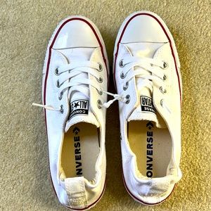 Converse low top white sneakers